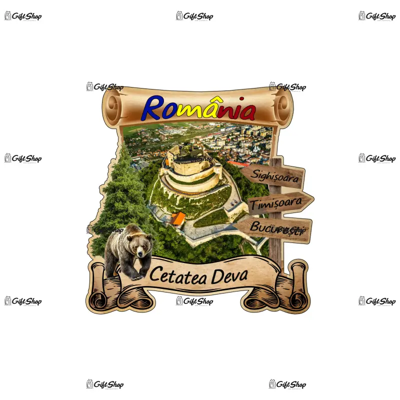 Cetatea deva, romania, magnet papirus, model mgs 209